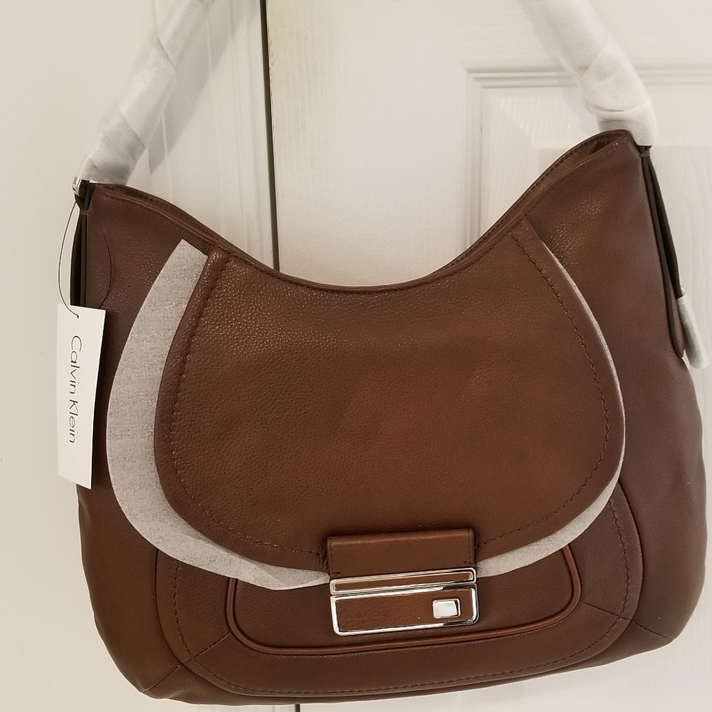 Calvin Klein Glazed Leather Hobo